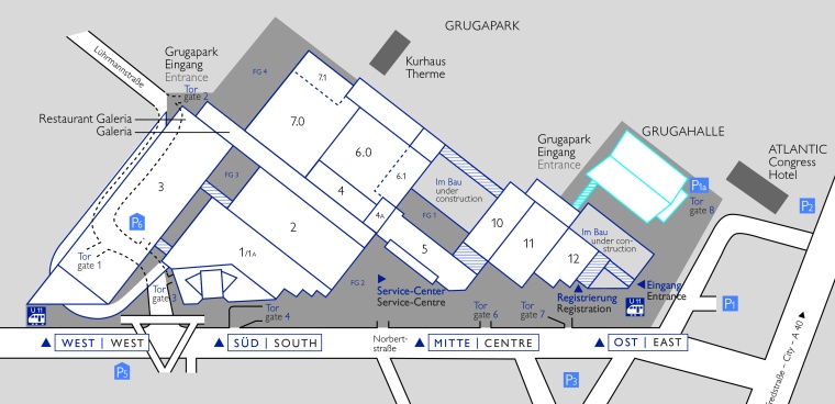 Hallenübersicht Security Essen 2016