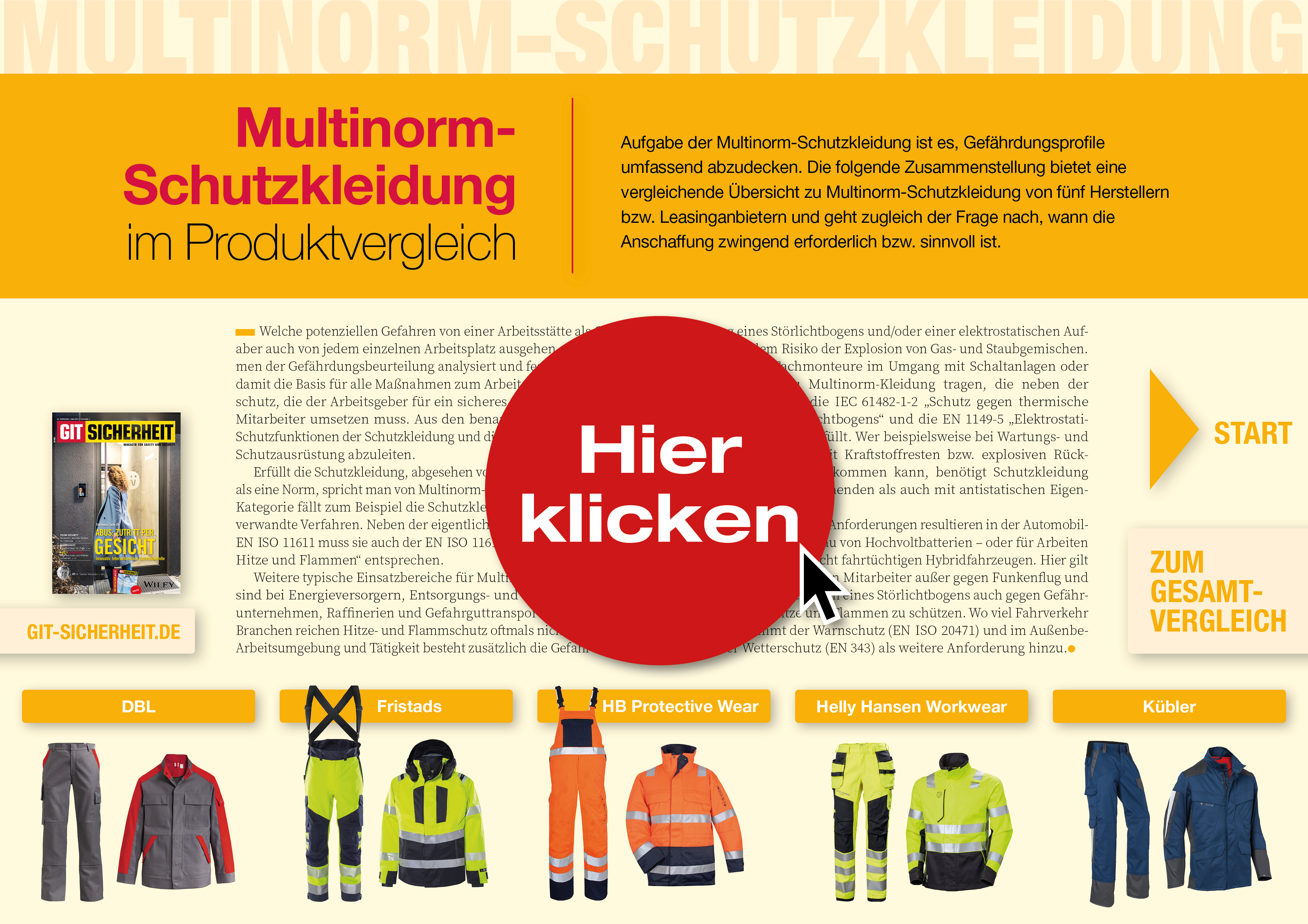 Multinorm-Schutzkleidung im Produktvergleich