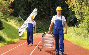 Günzburger präsentiert auf Messe A+A ergo-pad für Stufenleitern