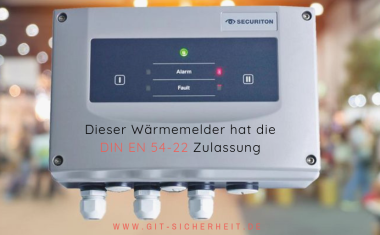 Securiton: Wärmemelder SecuriSens ADW 535 mit Zulassung nach DIN EN 54-22
