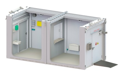 Denios: Mobiles Raumsystem für Warenübergaben
