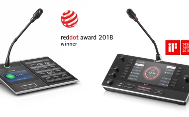 Internationale Designpreise für IP-Konferenz- und Sprachalarmierungssysteme von Bosch