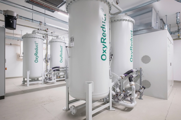 Das Sauerstoffreduzierungssystem Oxyreduct erzeugt für die aktive...