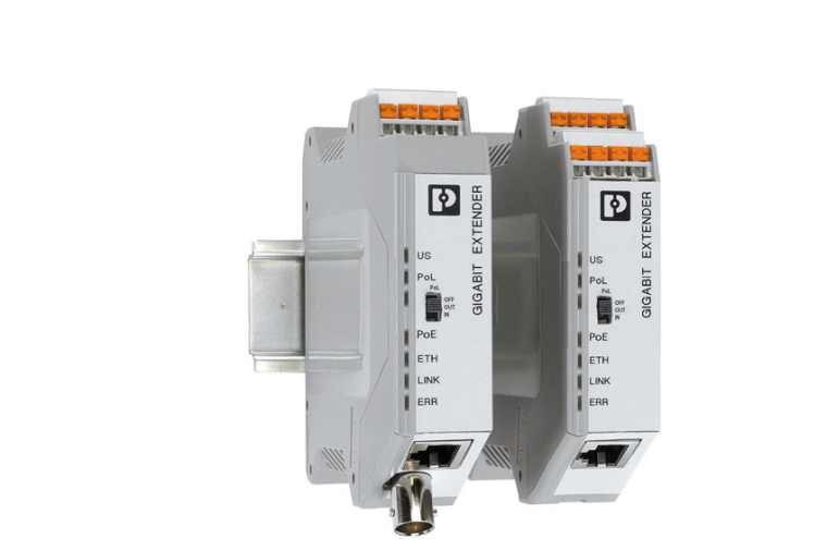 Gigabit Ethernet Extender für den Anschluss von Twisted-Pair-Leitungen oder...