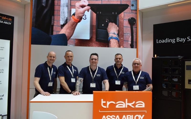 The Traka team poses at IntraLogisteX,
one of the largest logistics trade...