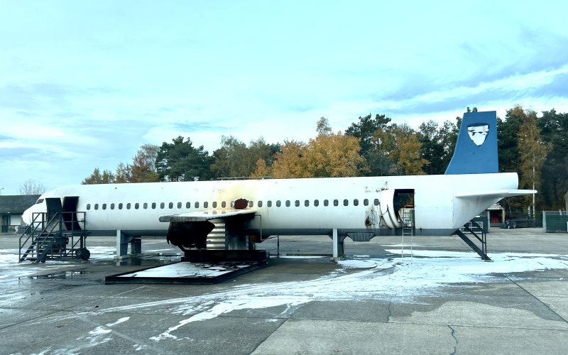 ausgebranntes Flugzeug