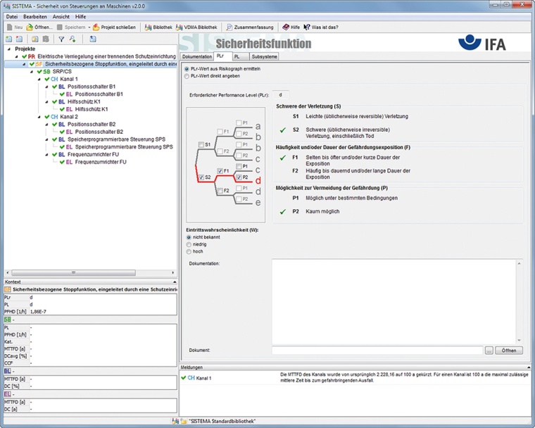 Projektierungsoberfläche von Sistema 2.0