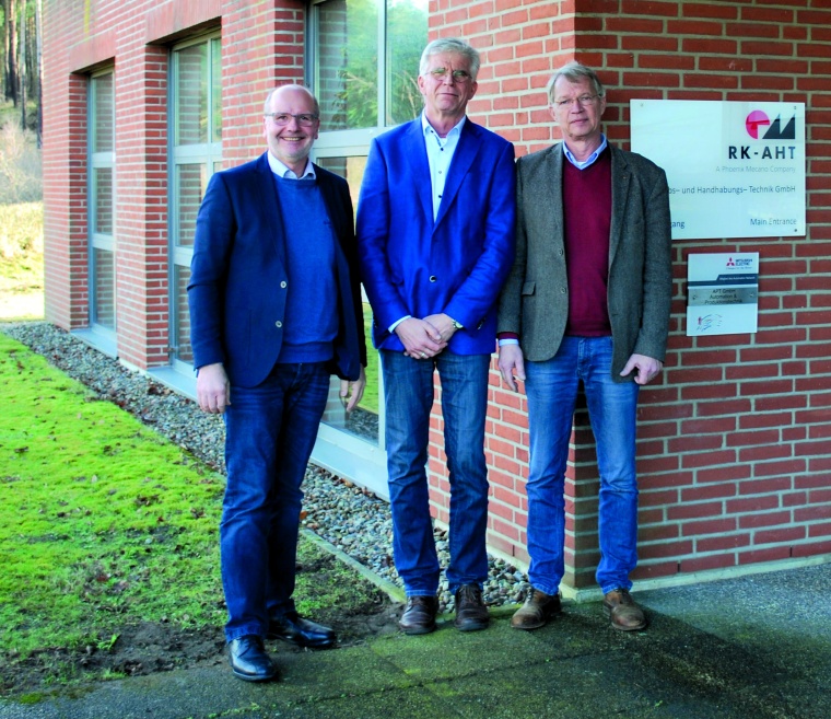 (v l .n. r.:) Franz Hadrian, Erhard Peters und Malte Stahnke
