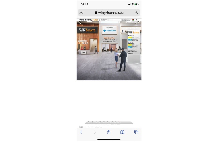 Mobile view: the Wiley Industry Days can also be visited with a smartphone -...
