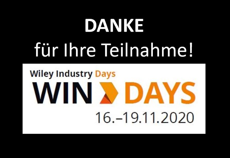Wiley Industry Days: Blick in Hallen, Räume - und auf die Funktionen