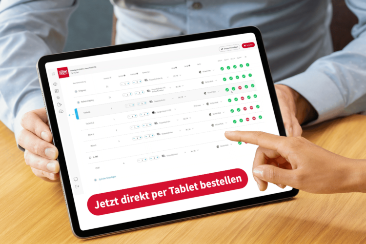 Tablet-Version des Dom Master Key Planners