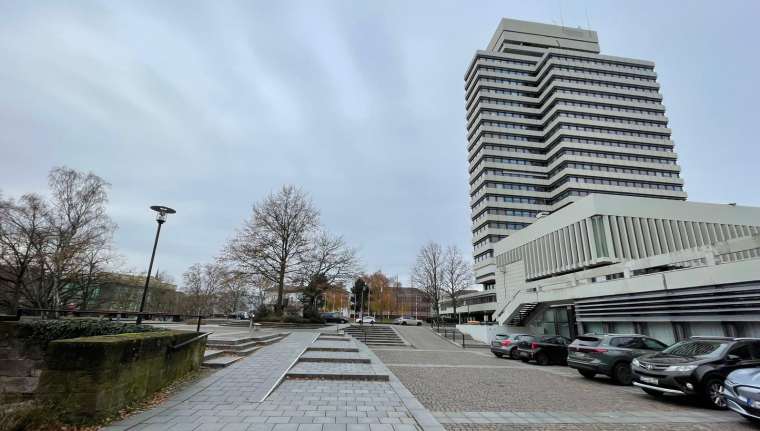 Rathausplatz in Kaiserslautern.