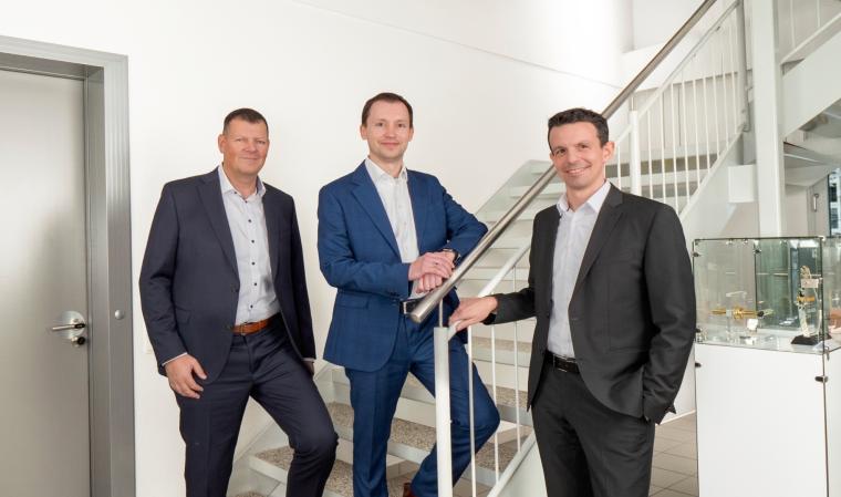 (v. l.:) Martin Uhlmann, Dr. Ingo Dietz von Bayer und Florian Kratzer.