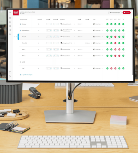 Desktop-Version des Dom Master Key Planners