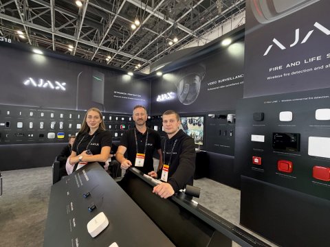 Ajax Systems exhibition stand at Intersec 2026