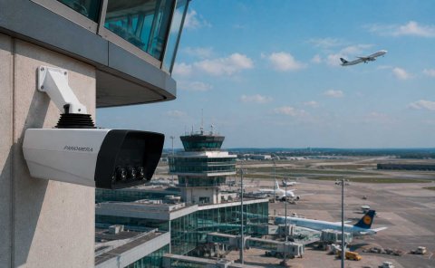 The Panomera S4 Skyview installed at an airport