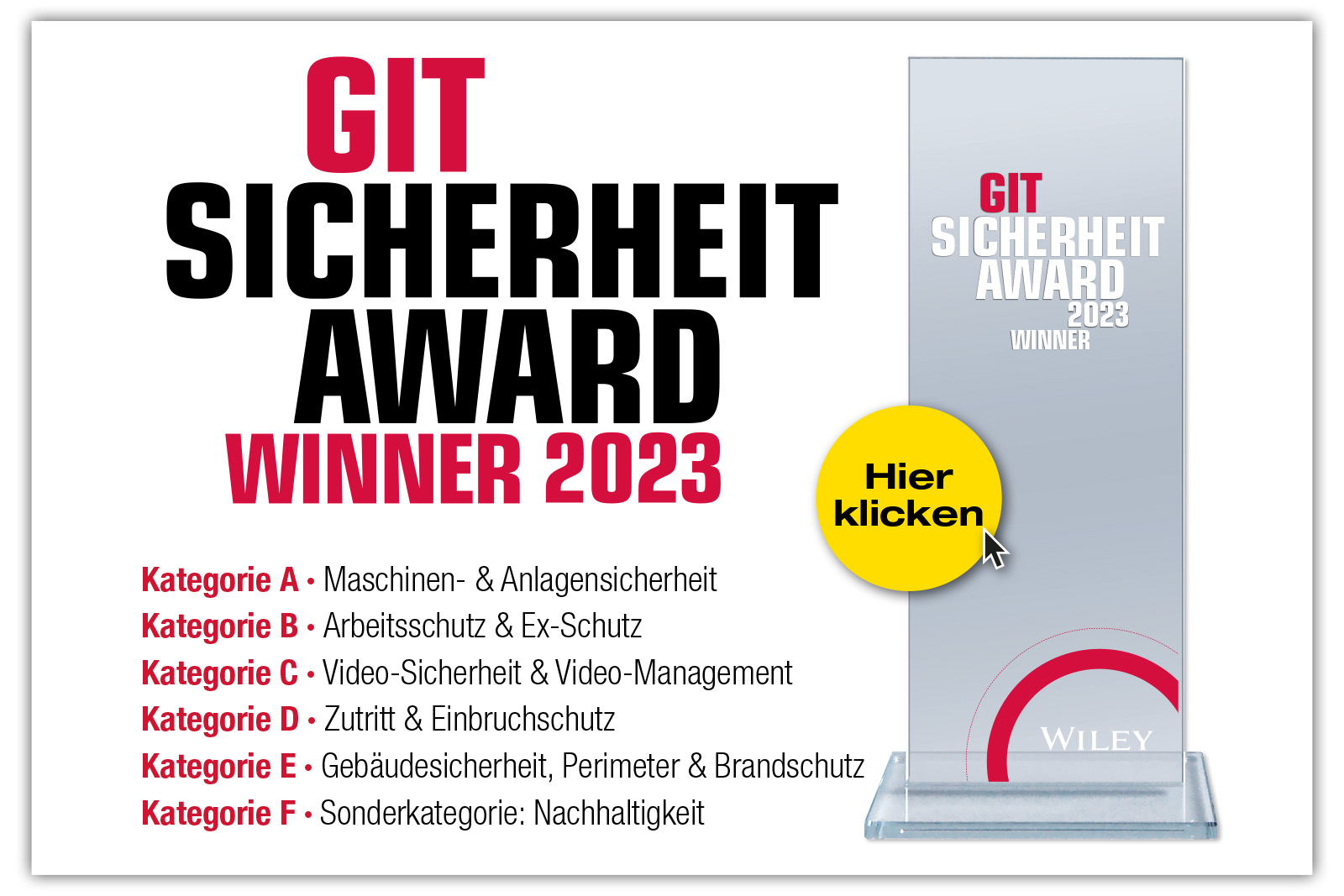 GIT SICHERHEIT AWARD 2023 - Die Gewinner